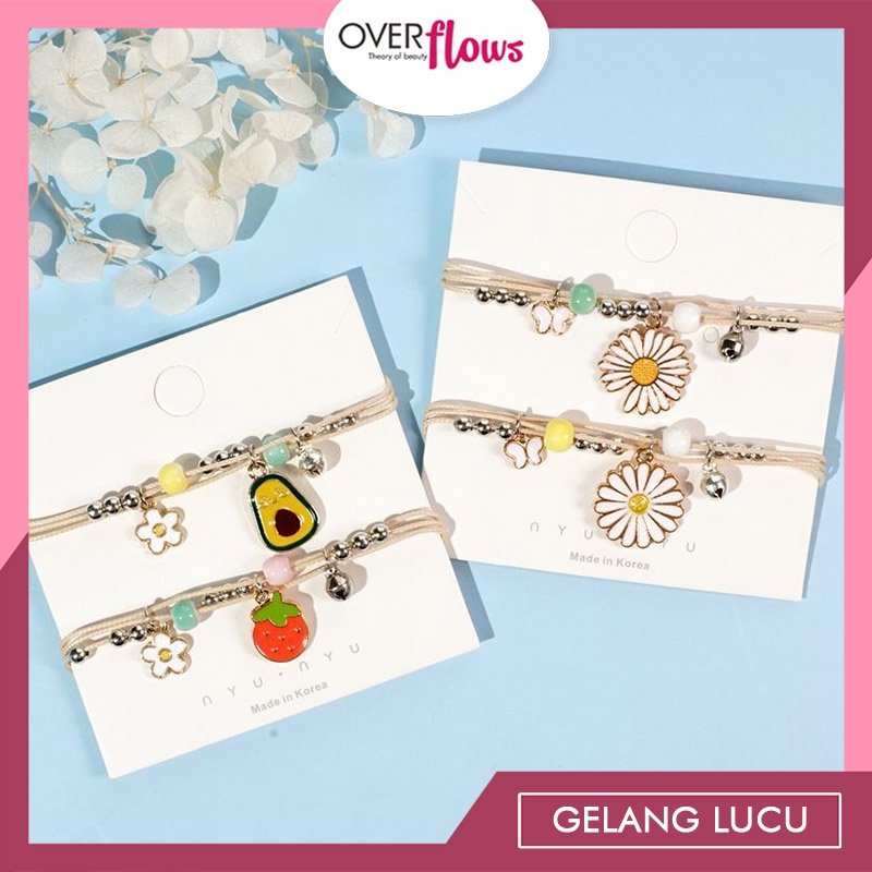 OVERFLOWS.ID Gelang Kiyowo Bahan Acrylic Gelang Tali Rantai Ala Korea Lucu Murah