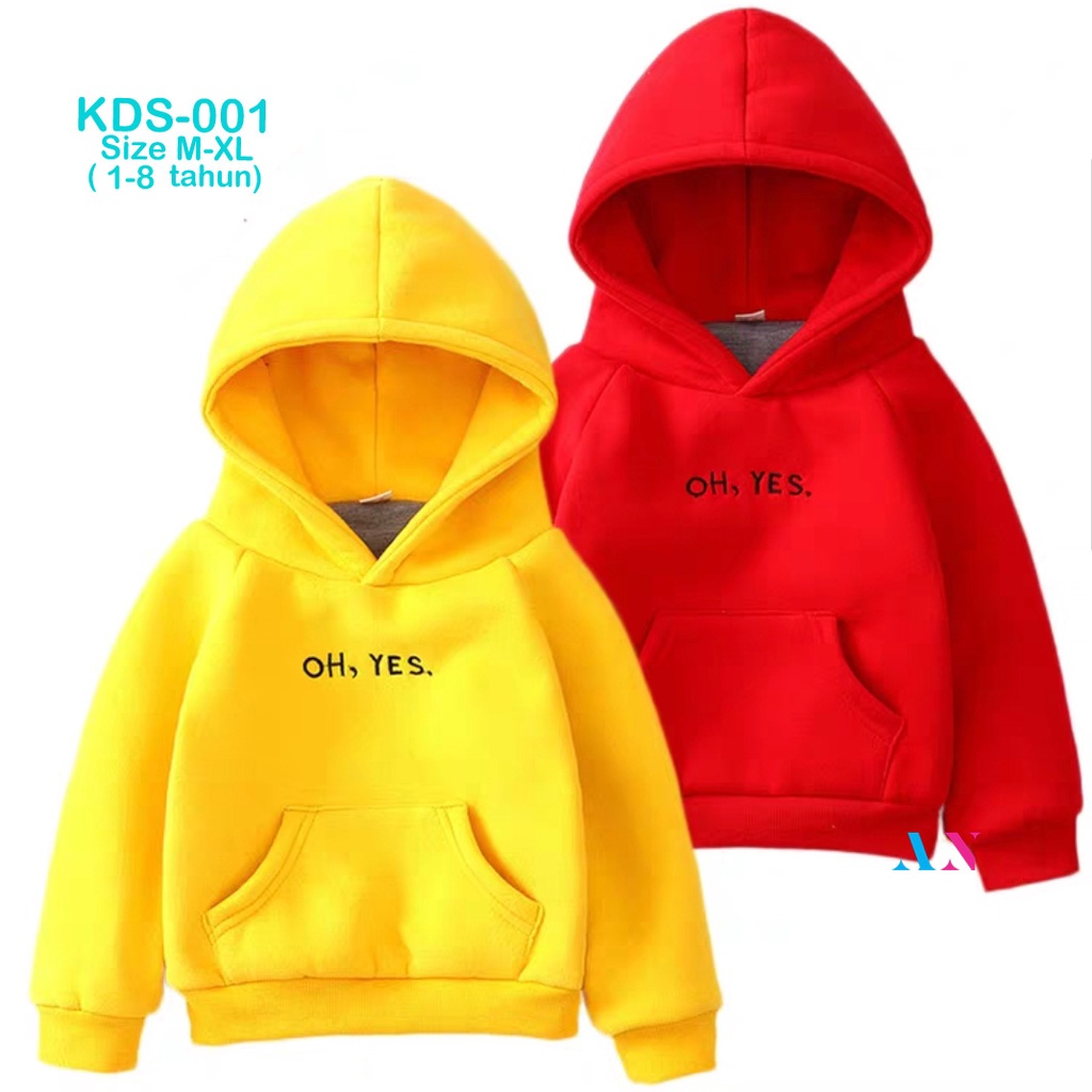 AA1 - Hoodie Fleece Anak Unisex Cowo Cewe KDS-001