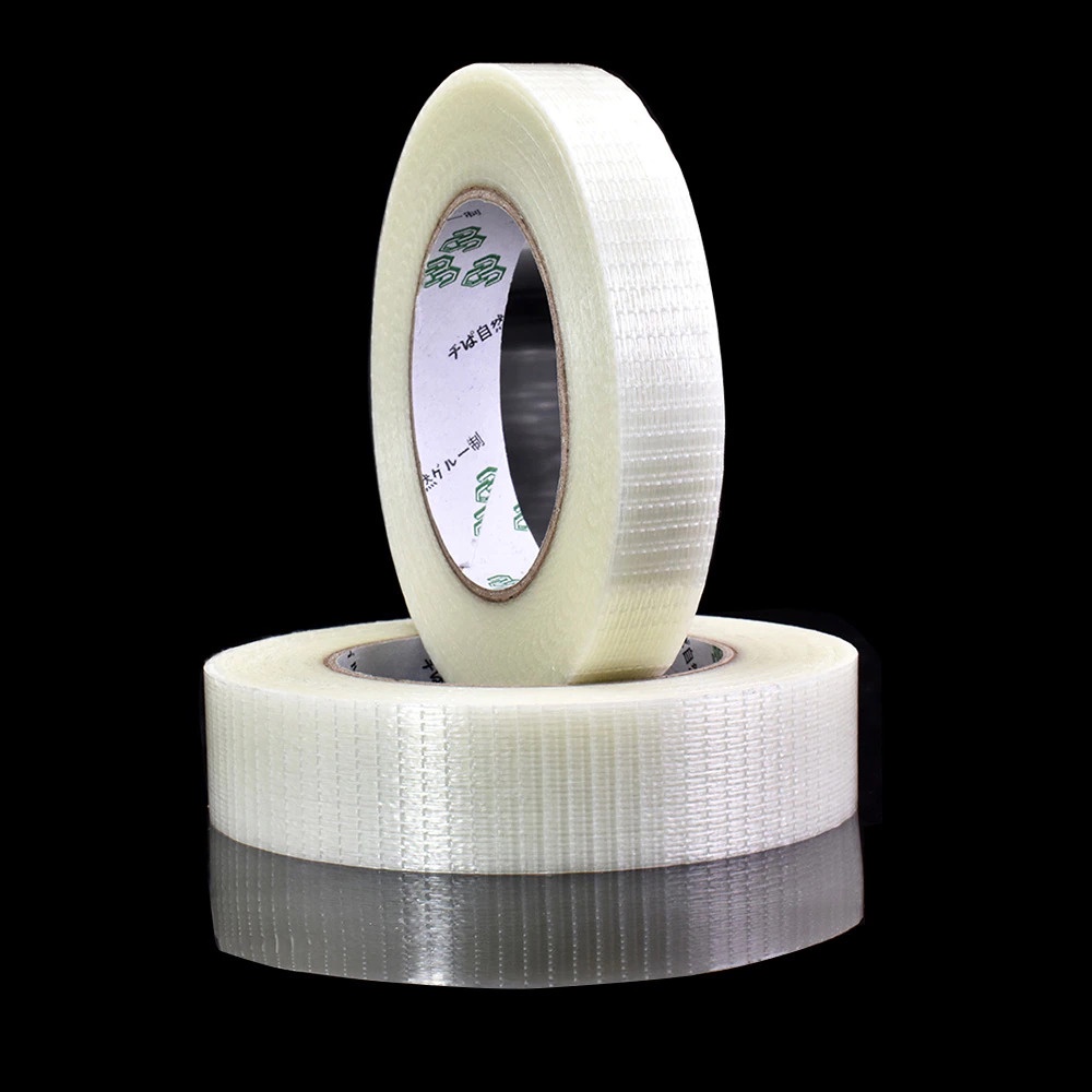 Lakban Super Strong Grid Fiber Tape 20mm 25 Meter - GF25M - White