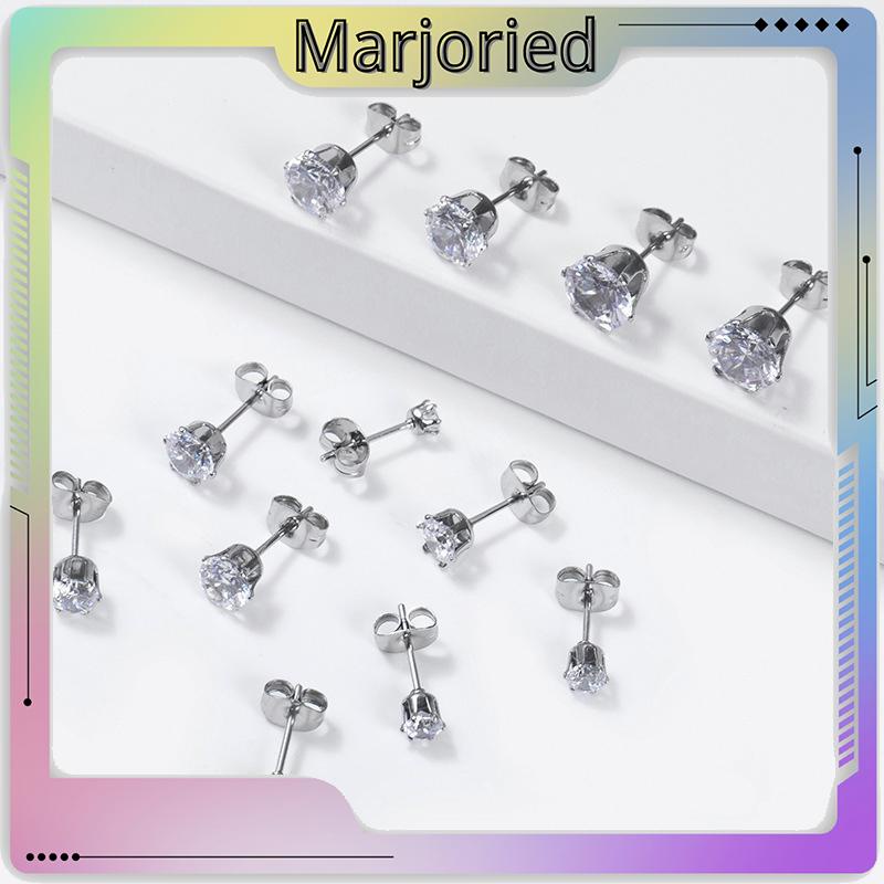 1PC Anting Tusuk Anti Karat Anti Alergi Zirkon Mini Stainless Steel Kualitas Tinggi Aksesoris Wanita-MJD