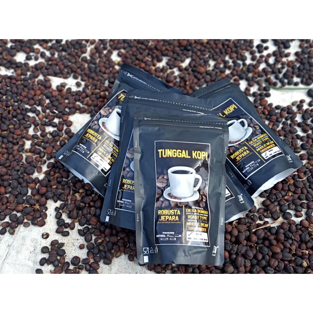 

Kopi Robusta Bubuk Hitam / Kopi Original Robusta Posong Asli / Kopi Arabika Murni JEPARA 100gram