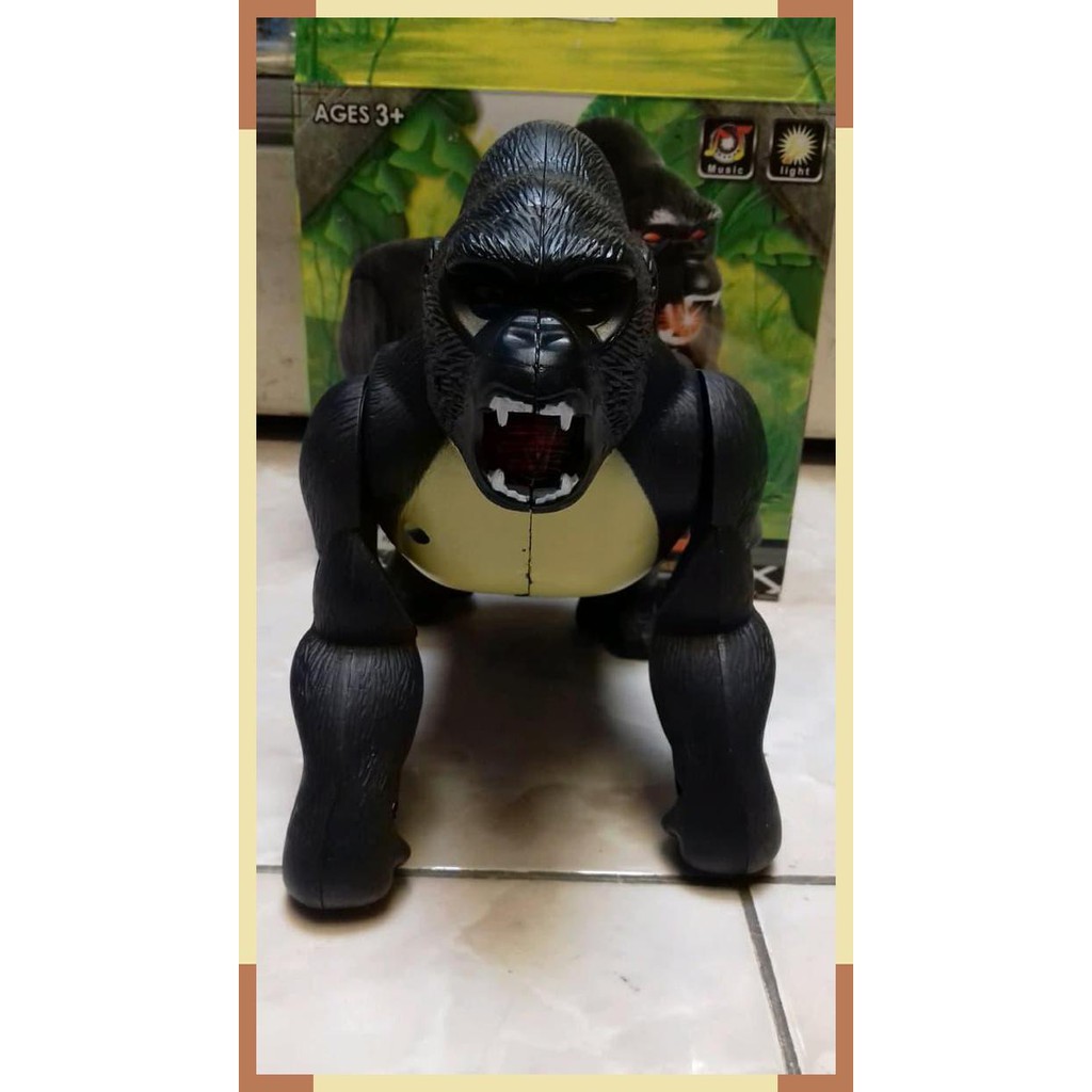 Unik mainan edukasi orang utan gorila kingkong hitam Diskon