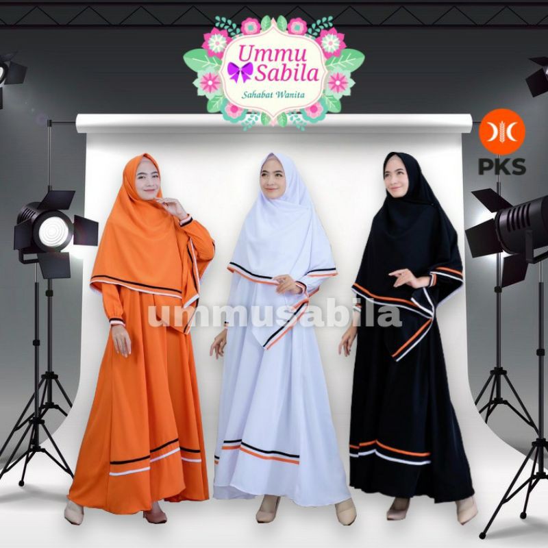 Gamis PKS Logo Baru 01/ Baju Muslimah/ baju PKS/ Akhwat PKS/ Baju Panjang PKS/ Dress PKS/ Gaun PKS