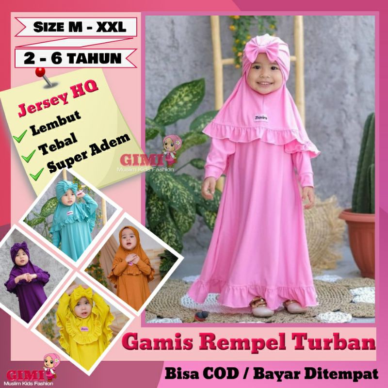 Baju Gamis Anak Perempuan 2 3 4 5 6 Tahun Syari Anak Cewe Cewek Tanggung Murah Terbaru 2020 Zhavira