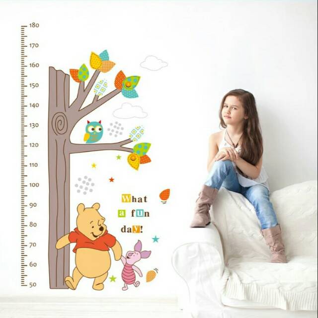 RELIZA WALL STICKER PENGUKUR TINGGI BADAN ABC1020 STIKER DINDING