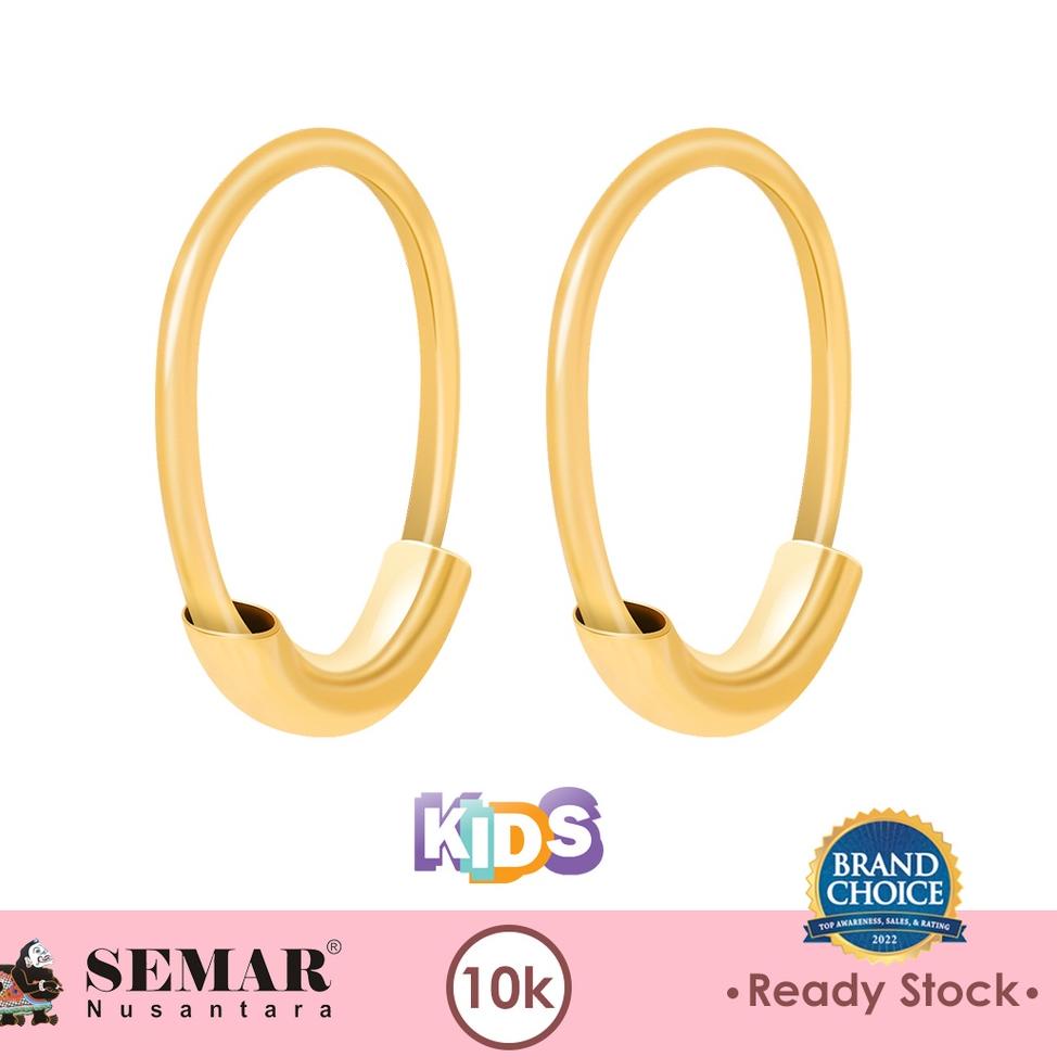 PRODUK KEREN Anting Emas Baby Kawatan Polos 10K Semar Nusantara ♘ 895