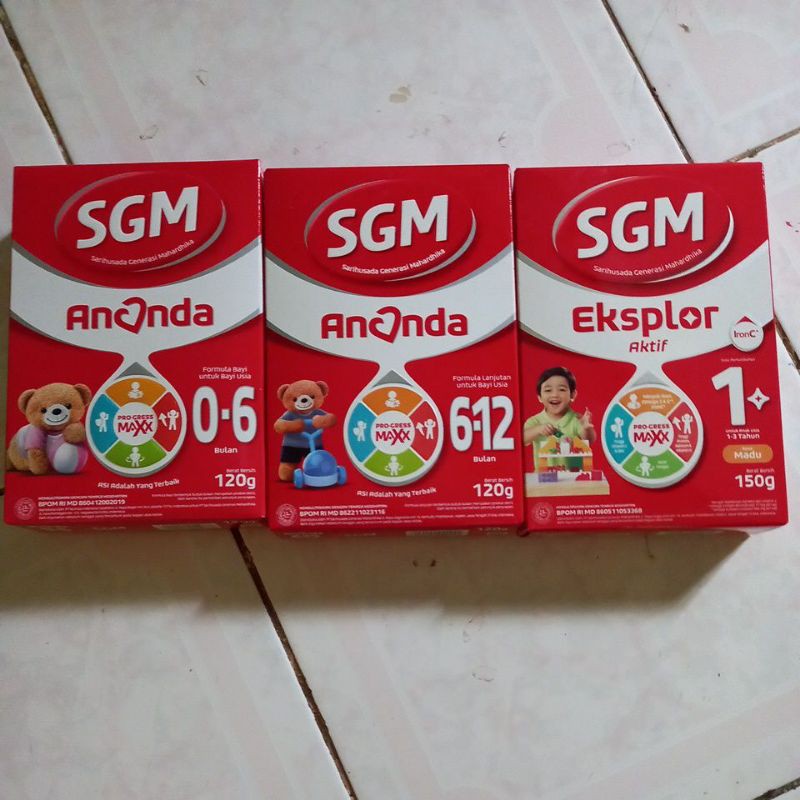 sgm ananda 0-6 dan 6-12 bulan 120gr sgm bunda sgm eksplor ...