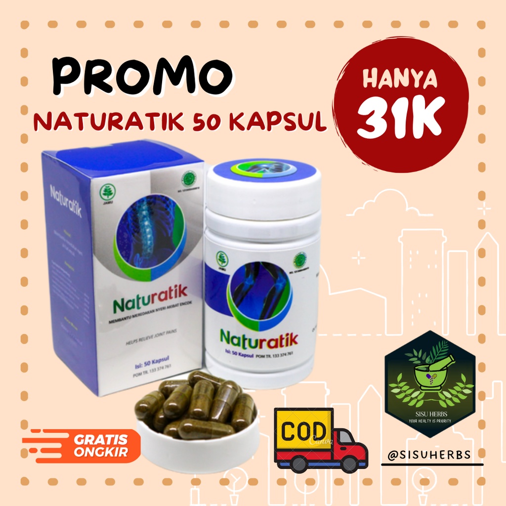 NATURATIK NATURAFIT Original Obat Asam urat Nyeri Sendi Reumatik Terlaris Herbal