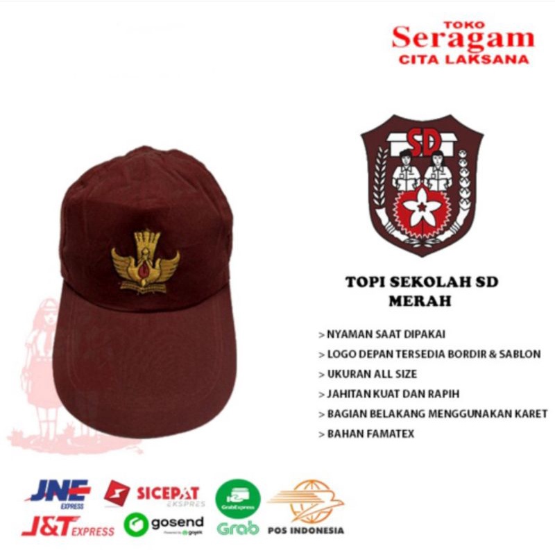 Topi SD SMP SMA PRAMUKA SIAGA Putra Putri Seragam Sekolah