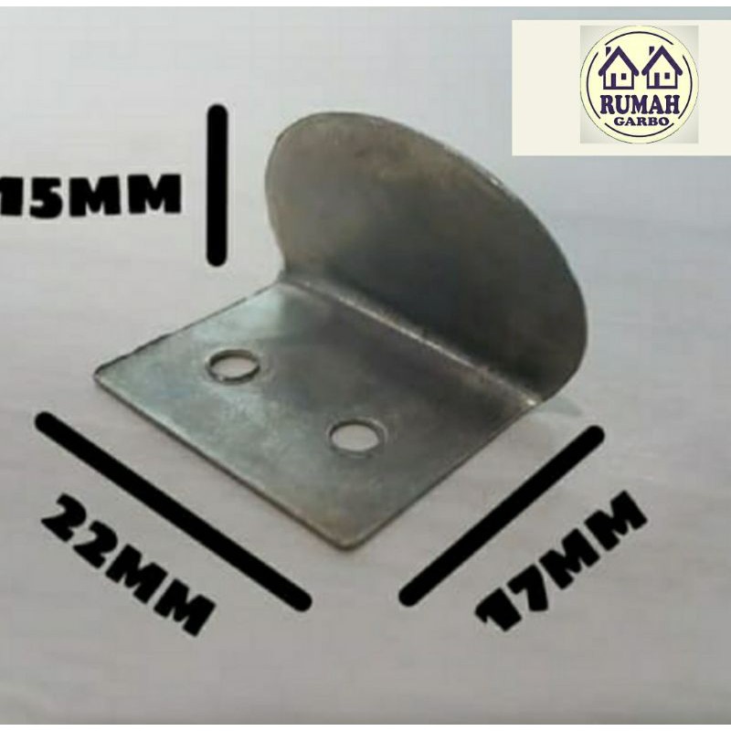 Klem Siku Plat L Besi Jepit Penjepit Kaca Cermin Penahan