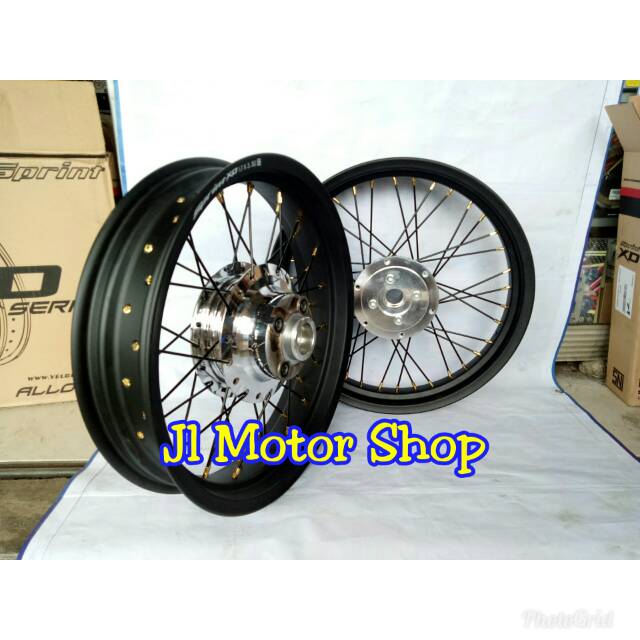 Sepaket Velg lebar 215 250 300 Tromol set Jari2 Megapro Primus Megapro lama - Gl Pro