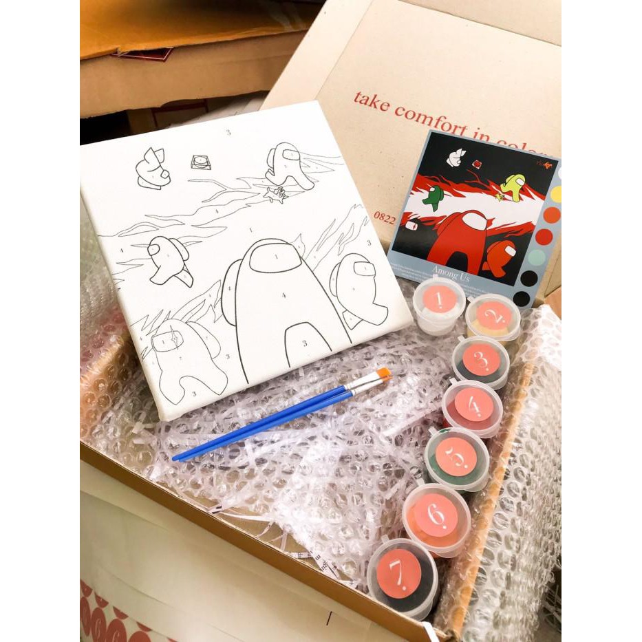 

Art / Paint By Number Among Us | Bypainters | 20X20Cm Canvas | 7 Colours