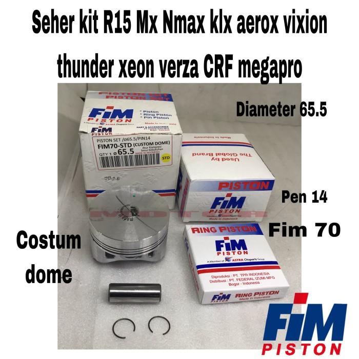 Seher kit piston pen14 diameter 65.5 fim 70 costum dome r15 mx nmax