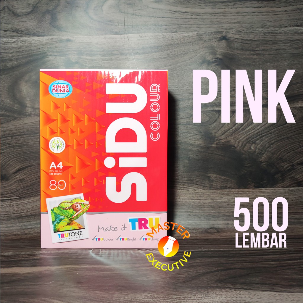 [Rim - 500 Lembar] Sinar Dunia SiDu Color Kertas A4 80 gsm Pink Merah Muda IT 170