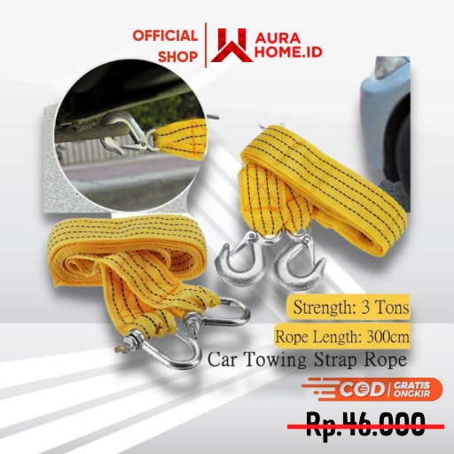 Tali Derek Mobil Emergency Tow Rope U-Type / Tali Derek Derekan Penderek Mobil Truck Motor Variasi 1