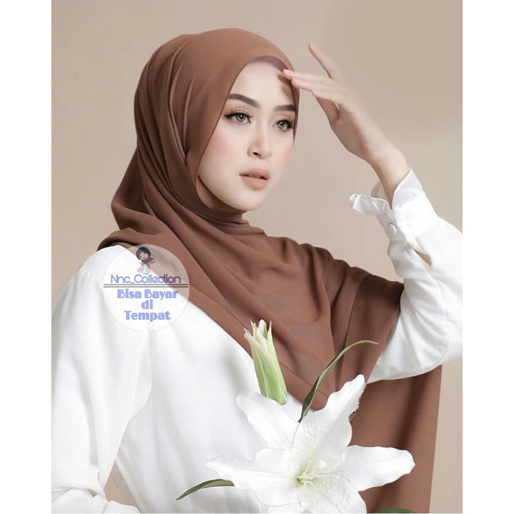 Pashmina CERUTY BABYDOLL Hijab Pashmina Ceruty Terbaru Kerudung Pashmina Ceruty  Nayla Hijab