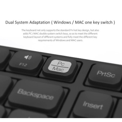 MIIIW RF 2.4GHz Wireless Keyboard Mouse Set Windows PC Mac