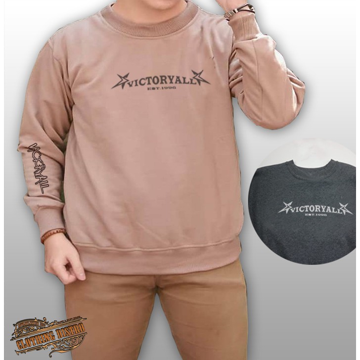 [COD] Bloods Crewneck Black Motif Simpel Pria/Wanita Premium Quality SWEATER PRIA/WANITA L XL VCRL-KDS MOCCA -NEW V-