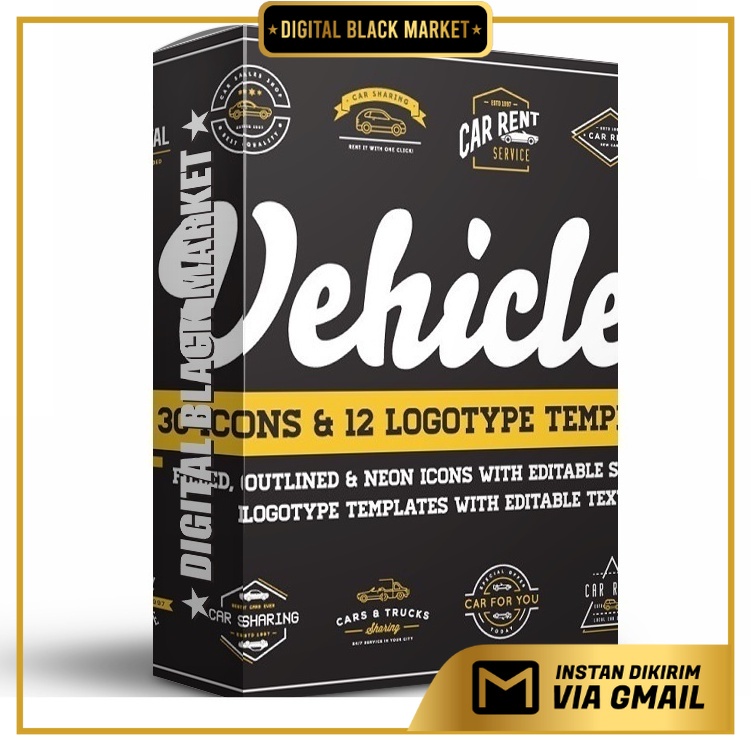 Awesome Vehicles Icons And Logo Set - Adobe Photoshop &amp; Illustrator