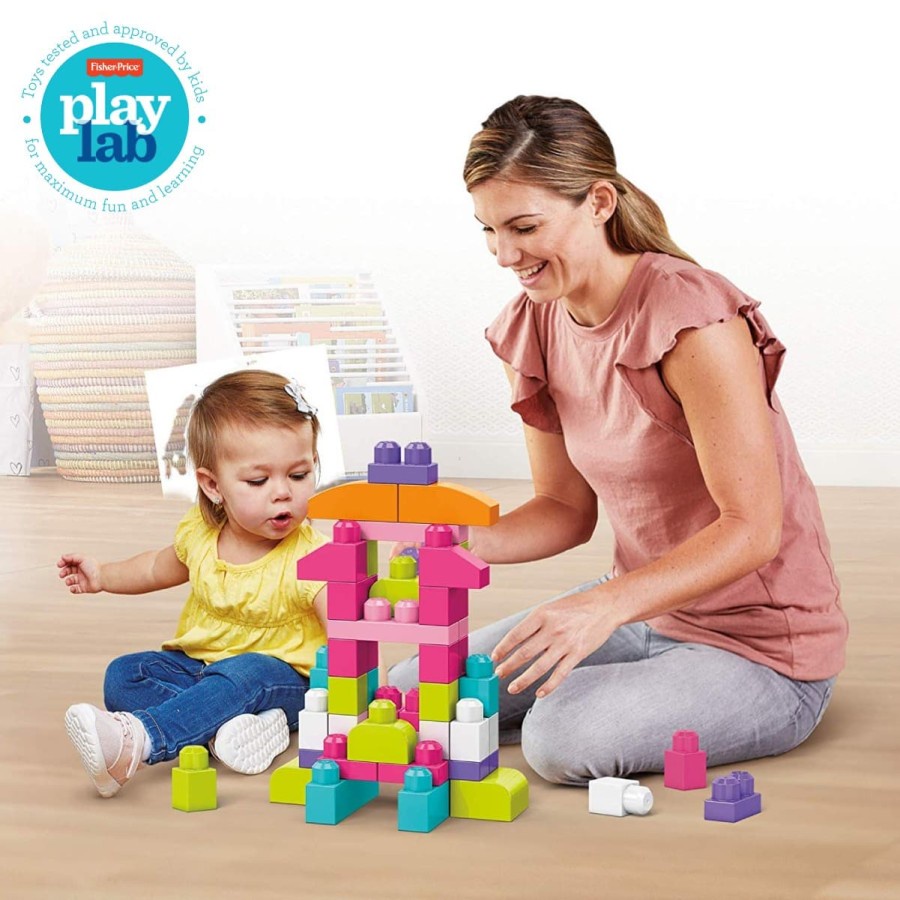 MEGABLOCKS BIG BUILDING BAG (60PCS) PINK / DCH54