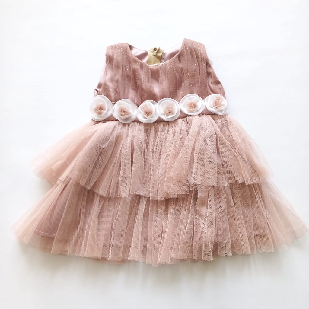 GROSIR Baju Bayi Perempuan Gaun Balita Dress Bayi 6 12 bulan Princess Ulang Tahun Pesta Brukat Promo KA108