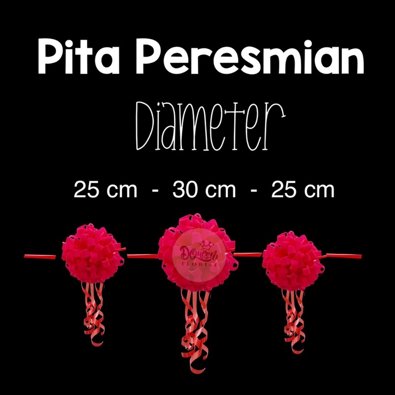 

Pita peresmian gunting pita opening pita satin Tille merah set gunting pita grand opening set lengkap gunting peresmian pom pom bahan spon siap pakai