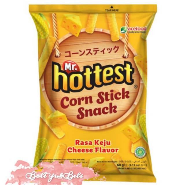 Mr.Hottest Corn Stick Snack 60gr Keju