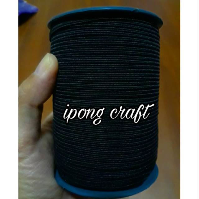 Tali Karet Elastis 4mm Meteran /Tali Masker 4mm