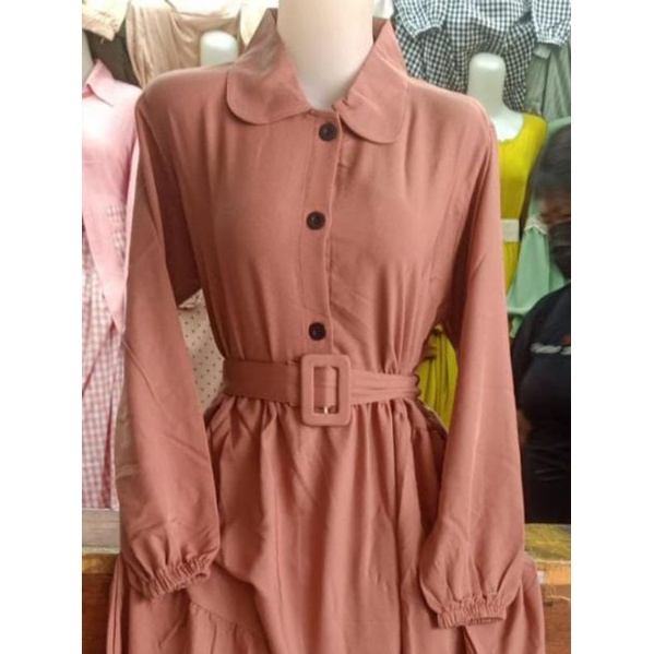 jubah gamis panjang wanita katun