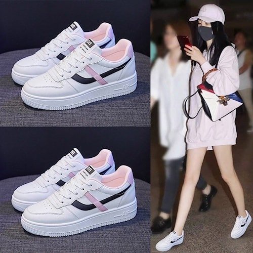 Sepatu Sneakers Wanita Olahraga Jalan Fashion Kasual Korea Sepatu Cewek Cewe Sneakers Kekinian Sepatu Perempuan Murah AMR04