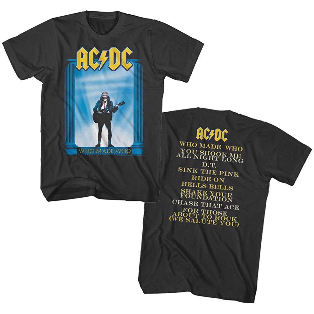 Baju Kaos Band American Classics Men's ACDC Who Made Who Album Cover
