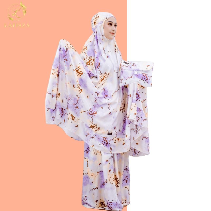 Mukena Rukuh mekena mukenah Jumbo Dewasa ibu Alia Latisza Atas Bawah Potongan Katun terbaru cod jaka