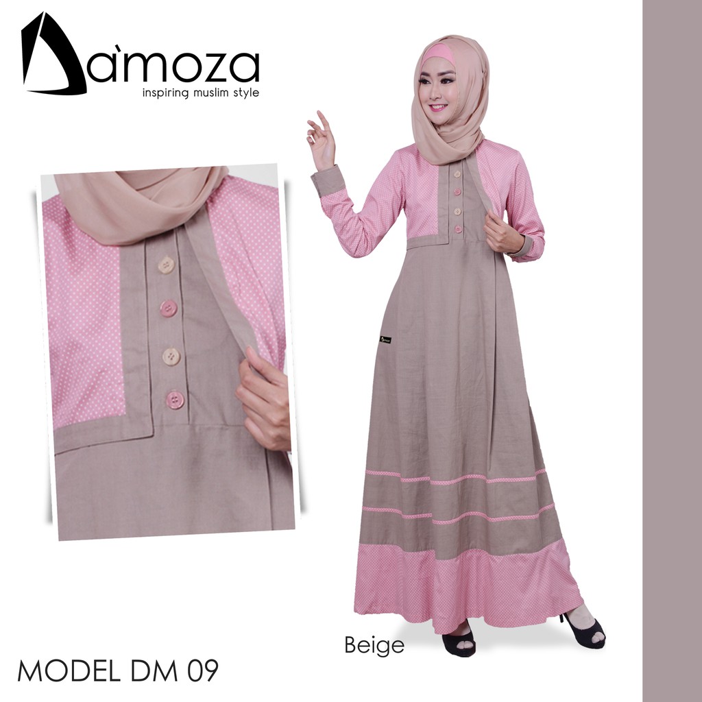 PROMO  Gamis Damoza DM09 / Dress Muslim Wanita