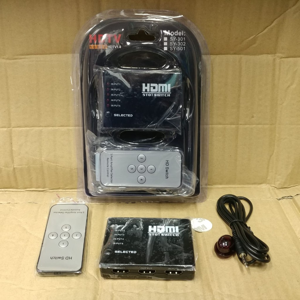 HDMI Switch 5Port With IR Plus Remote 501