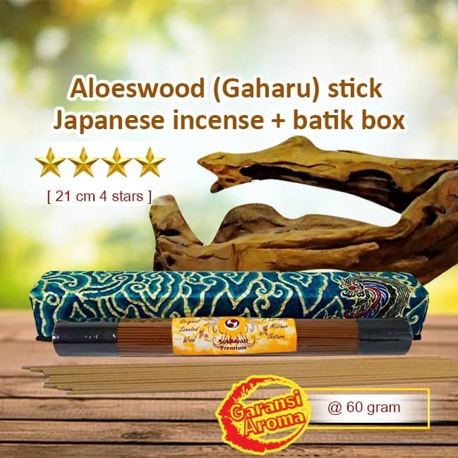 Dupa/Hio Wangi 21 cm 4 stars Aloeswood stick Japanese incense @60gr