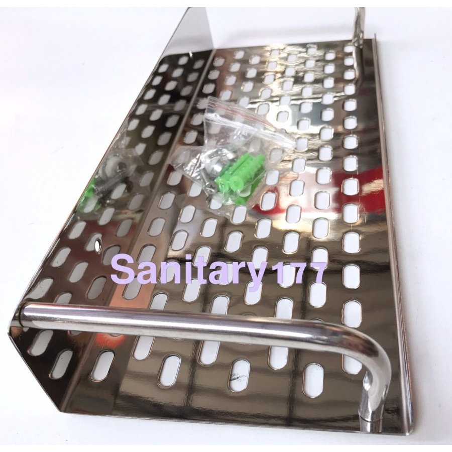 Rak Bumbu Dapur 30cm Stainless 304 - Kitchen Rack Rak Tempat Sabun Kamar Mandi 30 cm Stenlis RS30