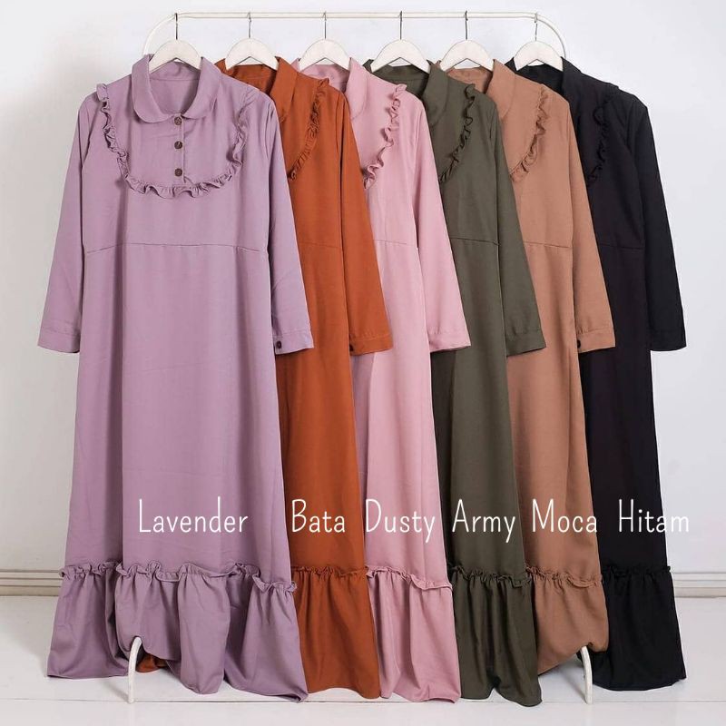 gamis polos dress syakila premium shakila