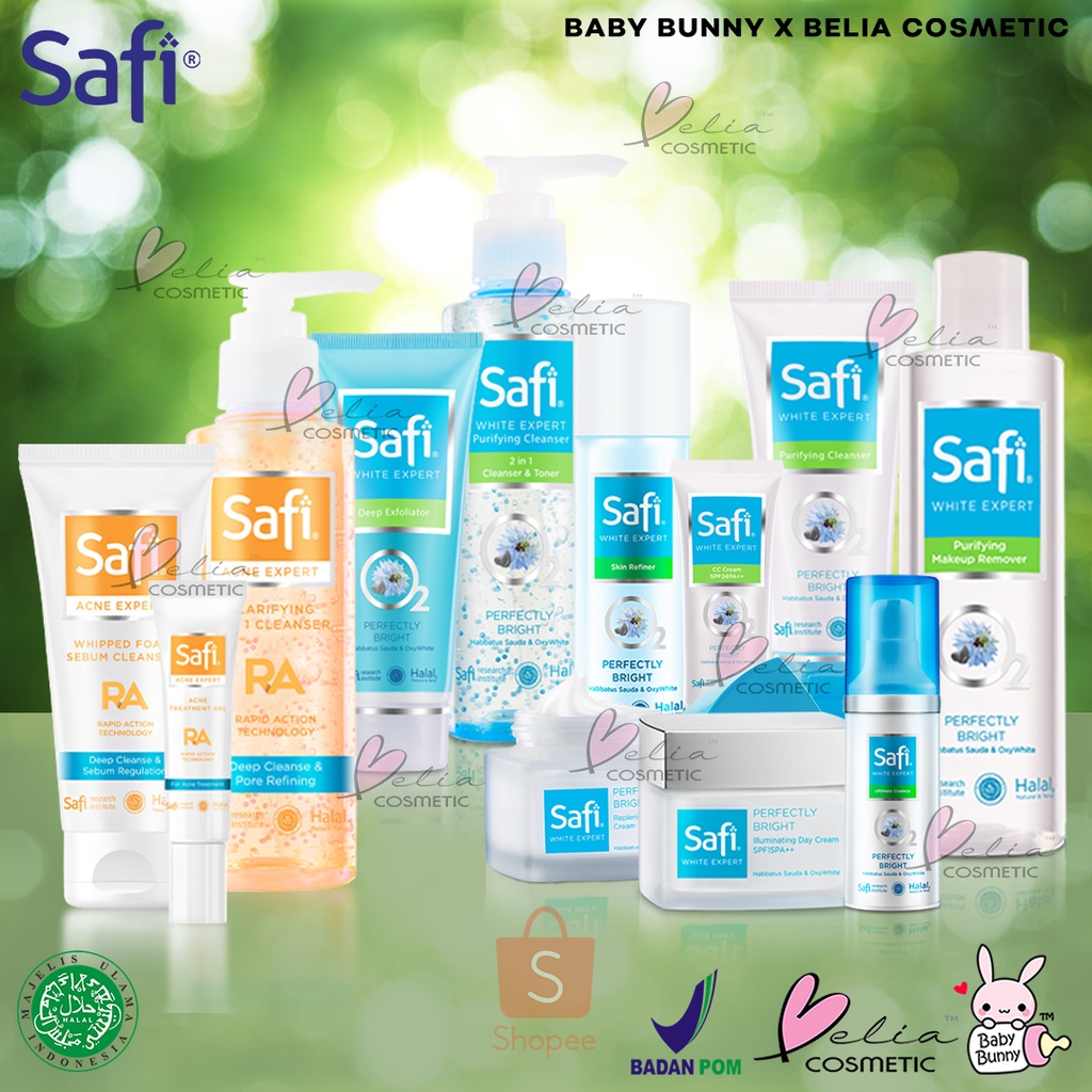 ❤ BELIA ❤ SAFI White Expert Series | Day Night Cream 25 45g | Toner | Cleanser | Essence Oil Acne