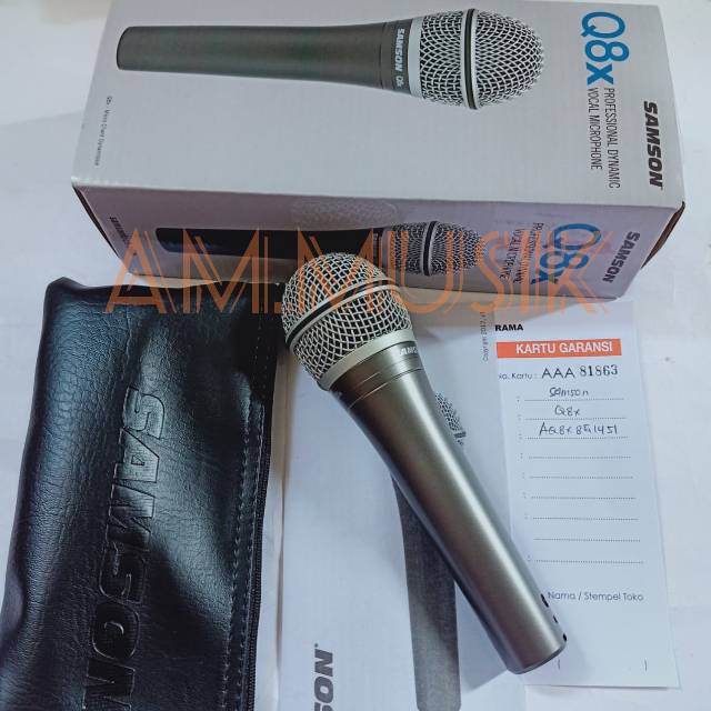 MIC KABEL SAMSON Q8X DYNAMIC VOCAL MICROPHONE ORIGINAL