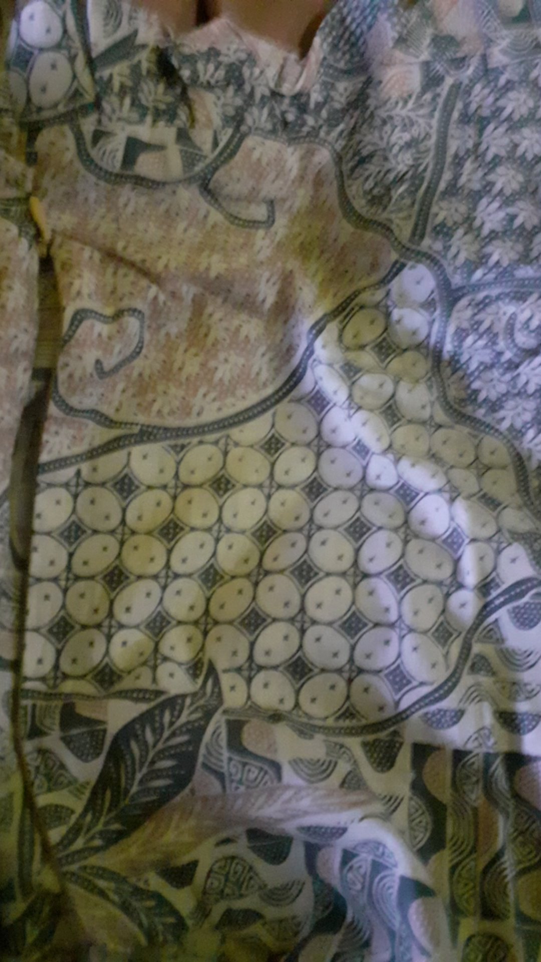 Boleh Pisah Couple Atasan Blus Batik Wanita Modern Halus Dolby Kombinasi Brokat Polos