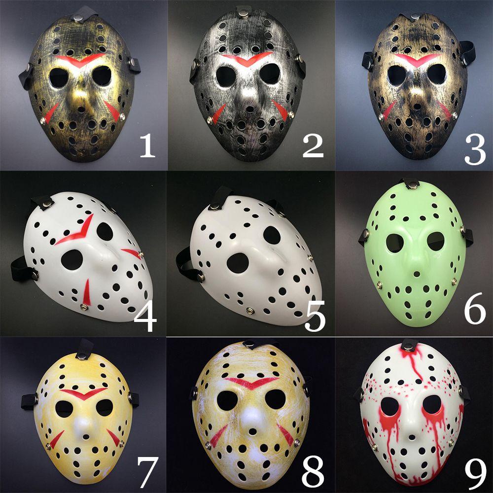 [Elegan] Masquerade Mask Jason Voorhees Hoki Penutup Wajah Festival Mardi Gras Kostum Pesta Topeng Mata Perlengkapan Pesta Jason Mask