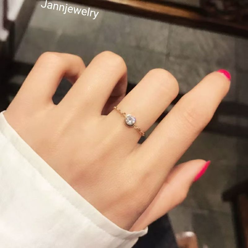 cincin rantai uniq titanium asli anti karat&amp;alergi