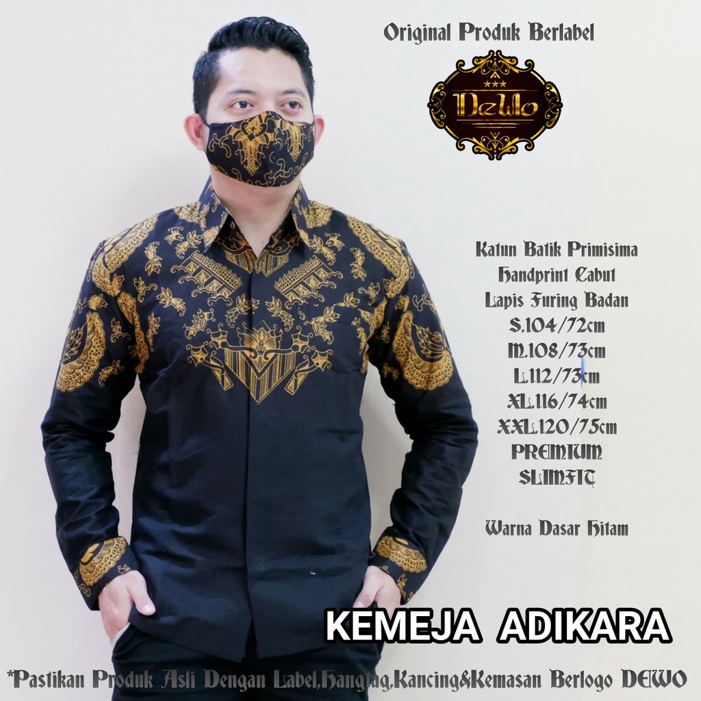 Kemeja Batik Solo  by Butik Batik Solo bahan katun kode KEMEJA BATIK LENGAN PANJANG ADIKARA