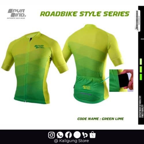 Jersey XC Roadbike PVR HIJAU MUDA ~ Jerseys RB Style Series - Jersey Roadbike