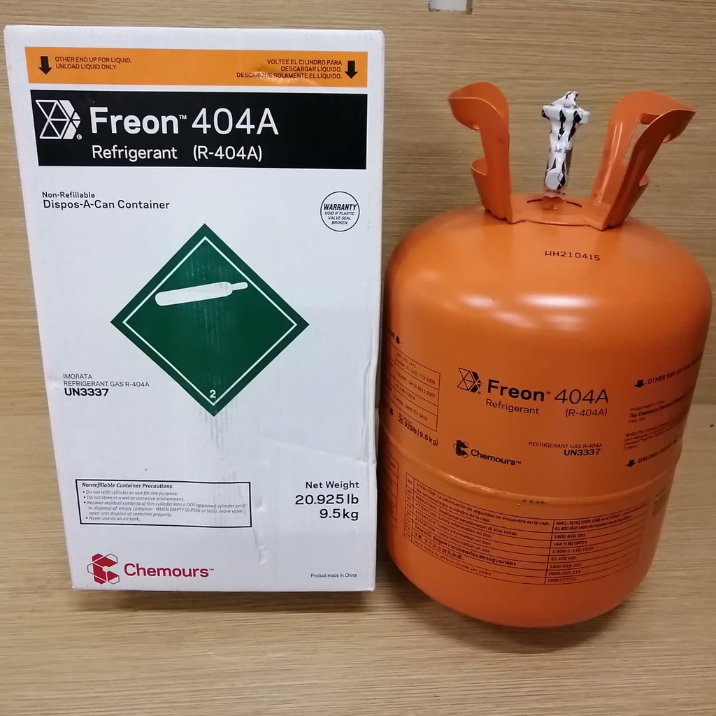 FREON CHEMOURS R404A  9.5 kg CHINA / R404 A - R 404A - R 404 A