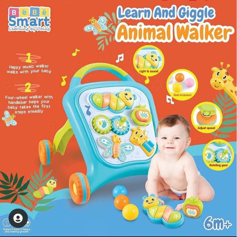 PUSH WALKER ANIMAL BEBESMART