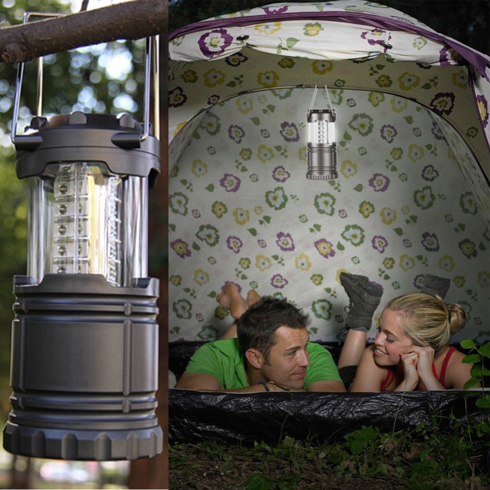 Lampu Lentera Camping Desain Klasik Lantern 30 LED Tahan Air