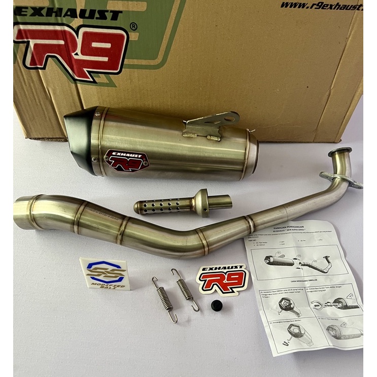 [R9] Knalpot Racing R9 New Alpha Original Nmax old,Nmax new,Aerox new,Aerox old,Pcx160 2021