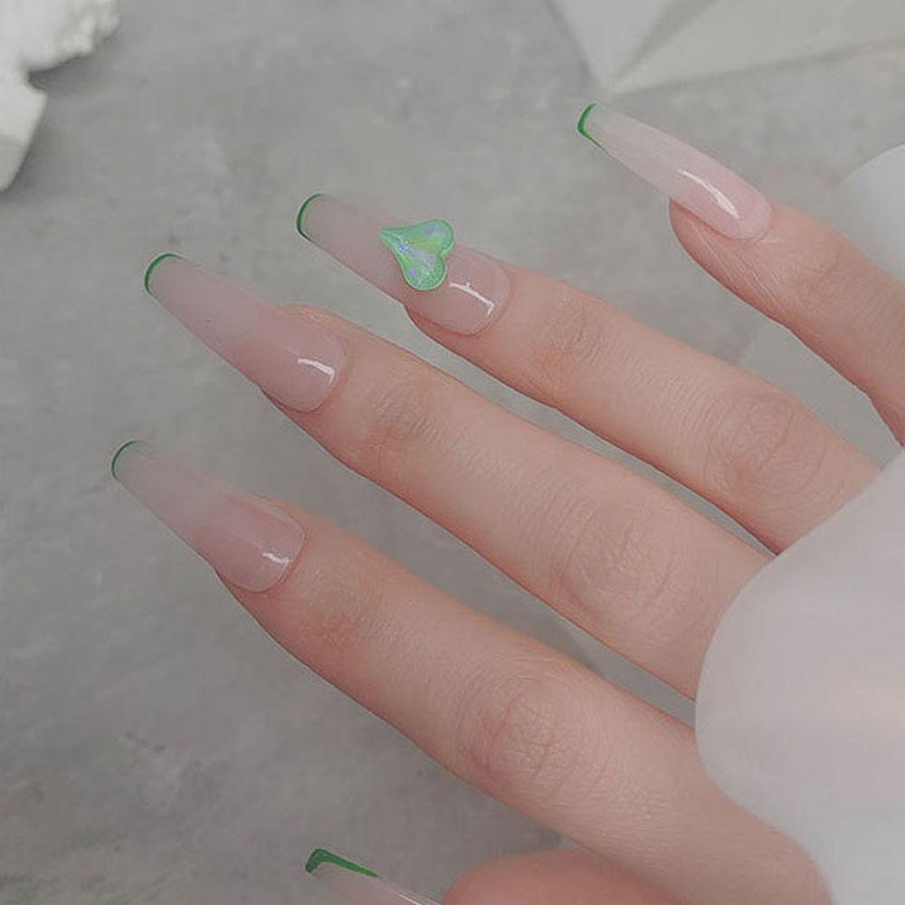 AUGUSTINA Agustina Ikatan Simpul Nail Art Dekorasi Pesona Flash Mutiara Cinta Bengkok Peach Hati DIY Ornamen