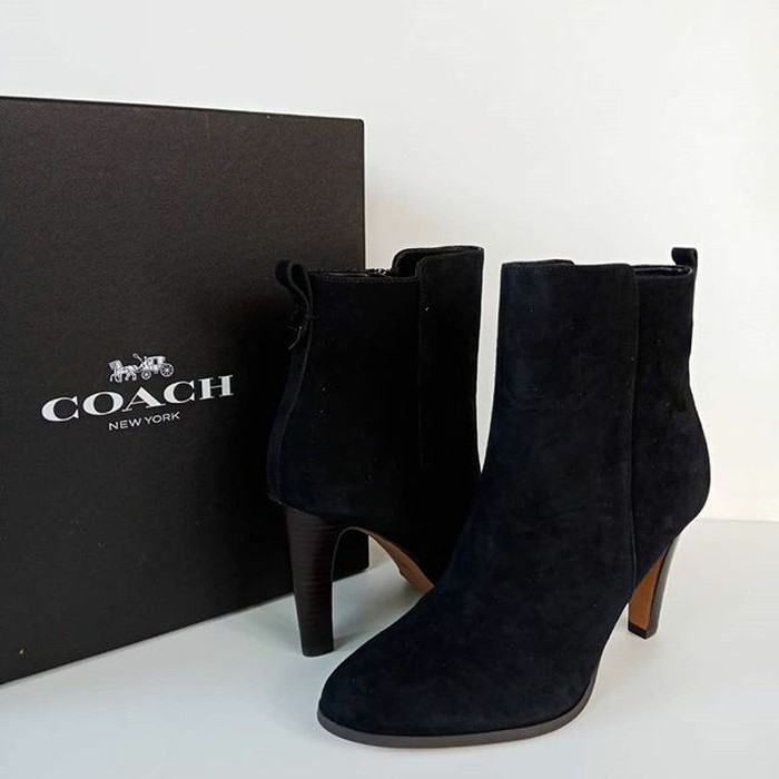 Sepatu coach original - Coach jemma kid suede black